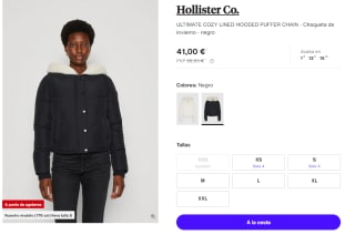 Chaqueta para Mujer Hollister Co. ULTIMATE COZY LINED HOODED PUFFER CHAIN por 41€