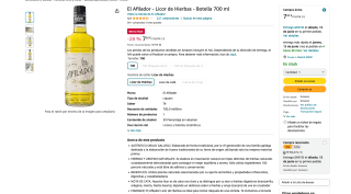 Licor El Afilador de Hierbas Botella 700 ml por solo 6,70€