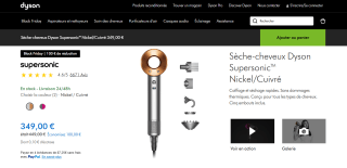 Sèche-cheveux Dyson Supersonic Nickel/Cuivré à 349€