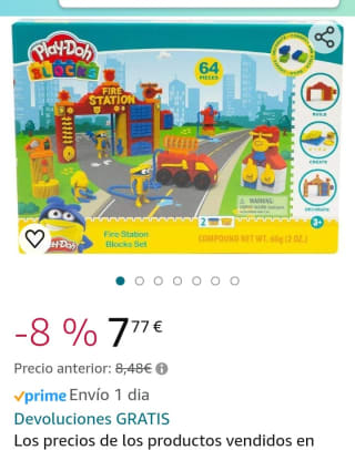 Play-Doh Camión de Bomberos por 7,77€.