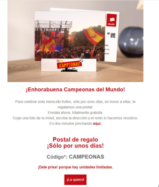 Postal personalizada totalmente GRATIS