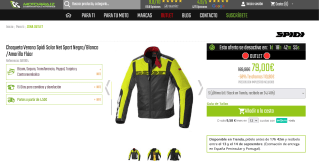 Chaqueta SPIDI Spidi Solar Net Sport por solo 79€