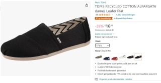 Toms Alpargata Espadrilles 'ALPARGATA' voor €16,50 bij Amazon