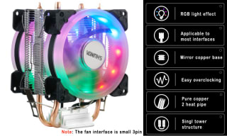 Disipador doble ventilador rgb y cuatro pipas por solo 17€