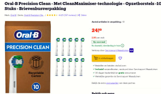 Oral-B Precision Clean – Met CleanMaximiser-technologie – Opzetborstels -10 Stuks – voor €24,99 bij Bol.com