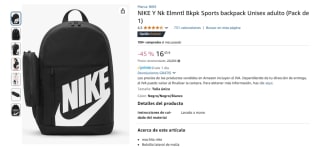 Mochila NIKE Y Nk Elmntl Bkpk Sports backpack Unisex adulto por 16,45€