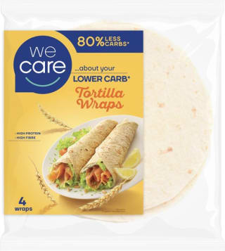 We Care low carb wraps 12x4 stuks voor €24,99 bij Bol