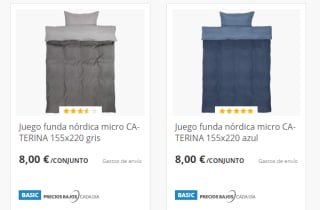 juego de fundas nórdicas 155x220 desde tan sólo 5€