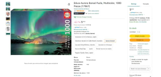 Puzzle lde 1000 piezas la aurora boreal de la marca Educa por 5€