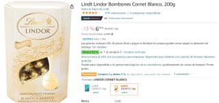 2 Paquetes de Lindt Lindor Cornet Blanco 200g por 9.13€