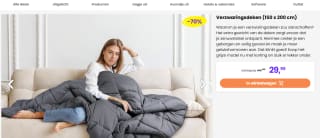 Verzwaringsdeken (150 x 200 cm) met tas voor €29,95 bij Actievandedag