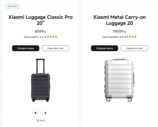 20% descuento en todas las maletas Xiomi