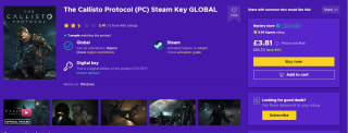 "The Callisto Protocol (PC) Steam Key - Sold By Mystery Store - Only £3.81"