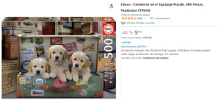 Puzzle Educa de 500 piezas Cachorros en el Equipaje por 5€