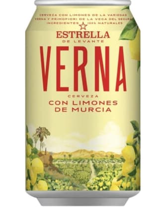 Estrella Levante Verna - Cerveza con limón, caja de 24 latas 33cl por 11.99€