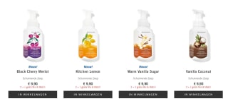 2+1 gratis op alle handzeepjes bij Bathandbodyworks