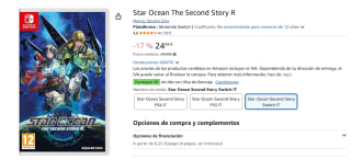 Videojuego Star Ocean The Second Story R Nintendo por 24,99€