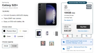 Buy Mobile Phones Direct's Samsung Galaxy S23+ with unli data for £831