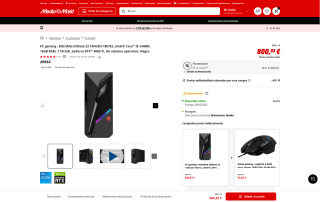 PC gaming MSI MAG Infinite S3 i5 por 800,83€