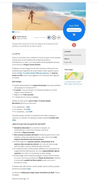 Playas Fuerteventura 6 días T.i y Vuelos desde 399€.