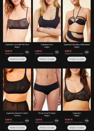 Oferta hasta 85% descuento en ropa marca Etam