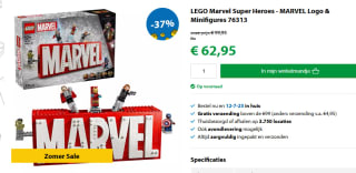 Lego Marvel Logo (76313) voor €62,95 bij Goodbricks