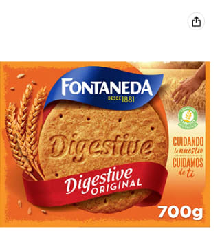 Pack 5 Galletas Digestive Original Fontaneda 700 g. por 13.7€