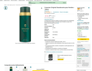 Desodorante Crossmen Original para Hombre 150ml por solo 1,99€