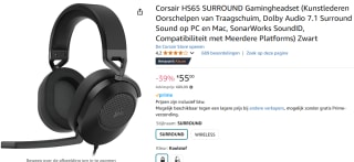 Corsair HS65 Surround Gaming Headset - Carbon - PC & Mac voor €55 bij Amazon