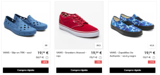 Ropa y calzado Vans desde solo 3,50€ alucina