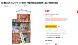 Kidkraft Poppenhuis Marlow met 14 accessoires voor €48,41 bij Bol