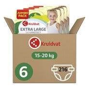 Kruidvat 6 Extra Large Luiers Volumedoos mt 6 (15-20 kg), 216 stuks voor € 46,79
