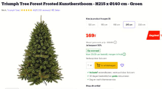 Triumph Tree Forest Frosted Pine - Kunstkerstboom - 215 cm voor €169 bij Bol.com