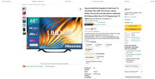 Smart TV Hisense 65A63H 65" 4K UHD with Dolby Vision HDR por 431,20€