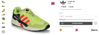 Adidas Originals YUNG-96 sneakers geel voor €50 bij Spartoo