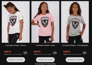 Oferta 75% descuento en colección ropa Messi