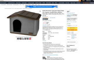 Casa Kerbl Pet 81341 para Gatos Paola Eco Aspecto mediterráneo 60x51x41cm por 28,99€