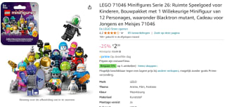LEGO Minifigures - Series 26 Space 71046 voor €2,99 bij Amazon