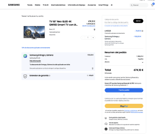 TV Mini LED QN90D QLED de Samsung 50" por 674,10€