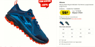 Mizuno Hardloopschoenen Wave Mujin 8 voor €59,99 bij Sport Korting
