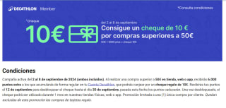 10€ descuento en tus compras en Decathlon