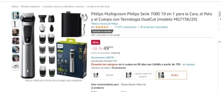 Afeitadora Philips Multigroom Philips Serie 7000 por 49,99€