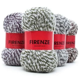 Fio da Firenze Lanafil, modelo Acrílico Poliamida e Mohair de 100g - R$ 6,99