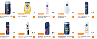 Alle Nivea bad- en doucheproducten 3 stuks voor €8,99 bij de AH