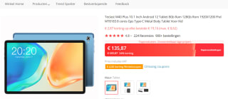 Teclast M40 Plus 10.1 Inch Android 12 Tablet 8Gb Ram 128Gb voor €135,87 bij Aliexpress
