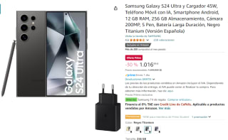 Samsung Galaxy S24 Ultra 12GB/256GB + cargador 45W + TV 50" Gratis por 1.016,99€ (estudiantes por 916€)