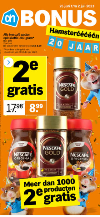 Albert Heijn Hamsterweken veel producten de 2de gratis
