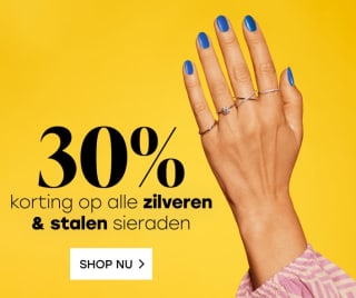 30% korting op alle zilveren en stalen sieraden bij Lucardi