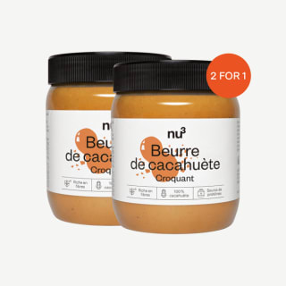 Beurre de cacahuète 2 x 500 G nu3 à 3,99€