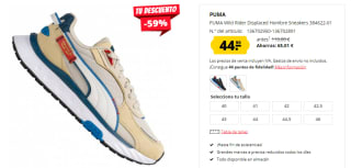 Zapatillas de Hombre PUMA Wild Rider Displaced por 44.99€